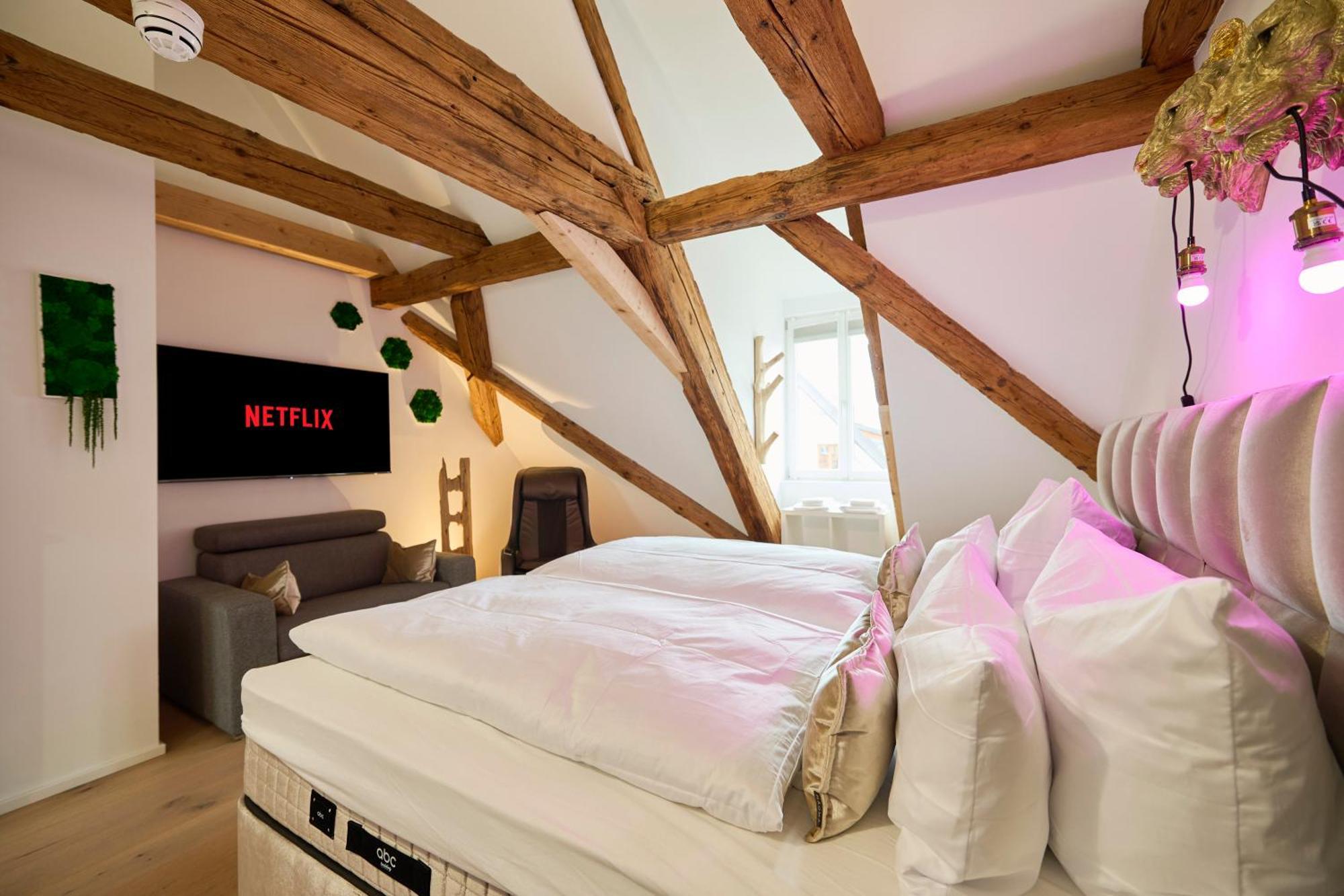 Wood World Luxury - Massage - Bergblick - Tranpolin- Parken Daire Markdorf Dış mekan fotoğraf